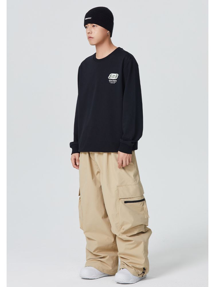 Zip Pocket Baggy Cargo Snowboard Pants - Men's | Searipe