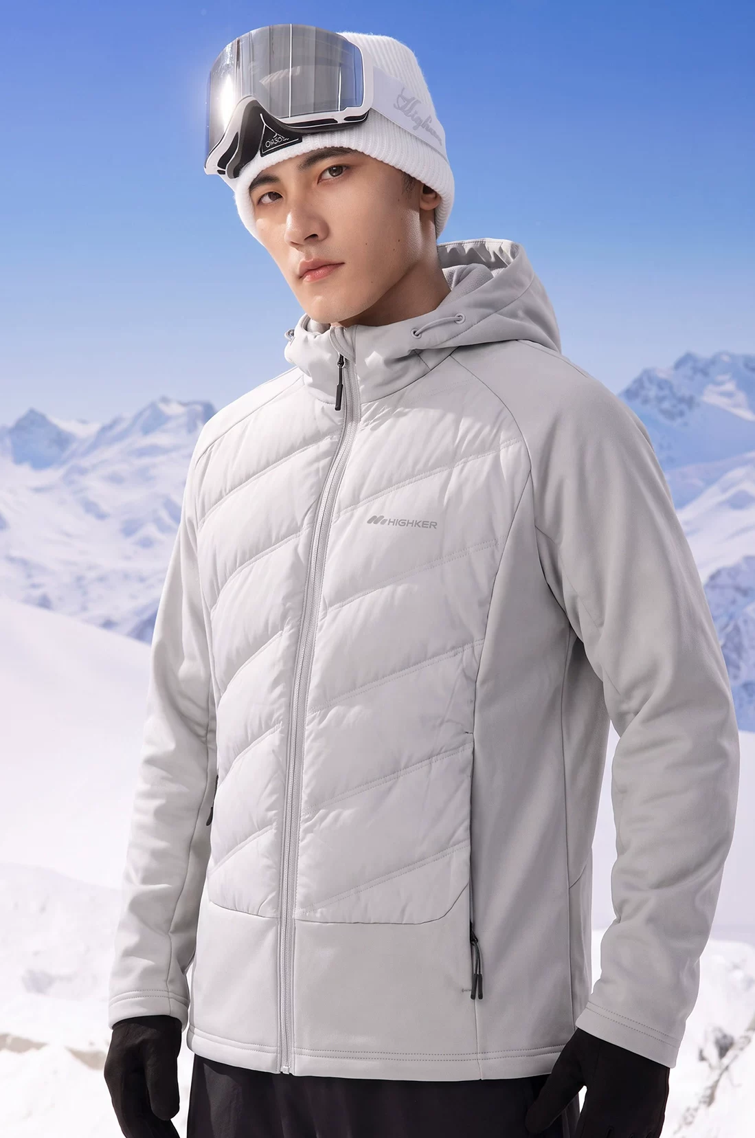 90% White Duck Down Hybrid Ski Mid Layer – Men's | High Experience