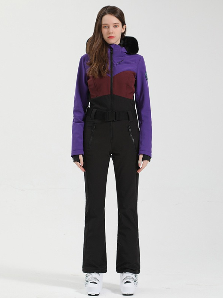 Violet Edge Slim Ski One-Piece – Women’s