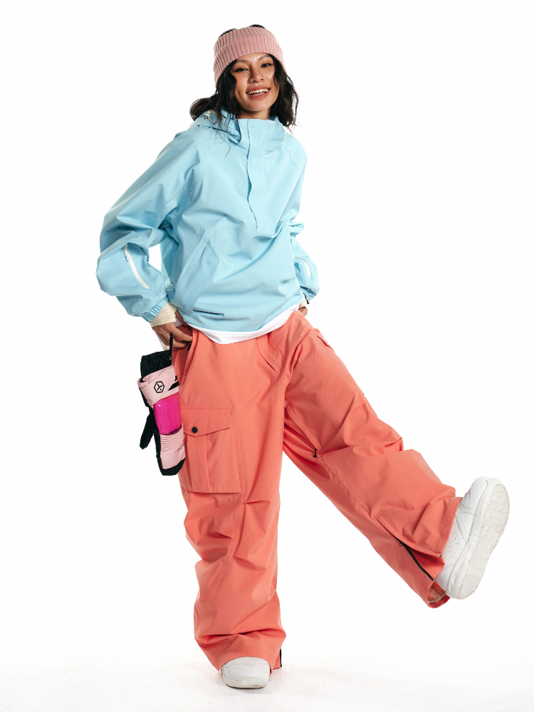 Coral Pink 20K/25K 2-Layer Cargo Snow Pants - Women's | LITAN