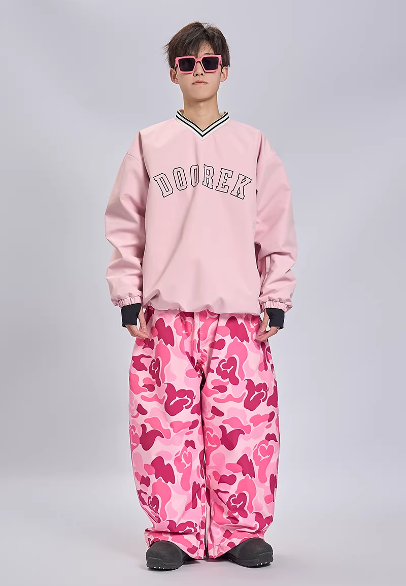 20K Waterproof 3-Layer Insulated Pink Camo Snowboard Jacket – Unisex | Doorek