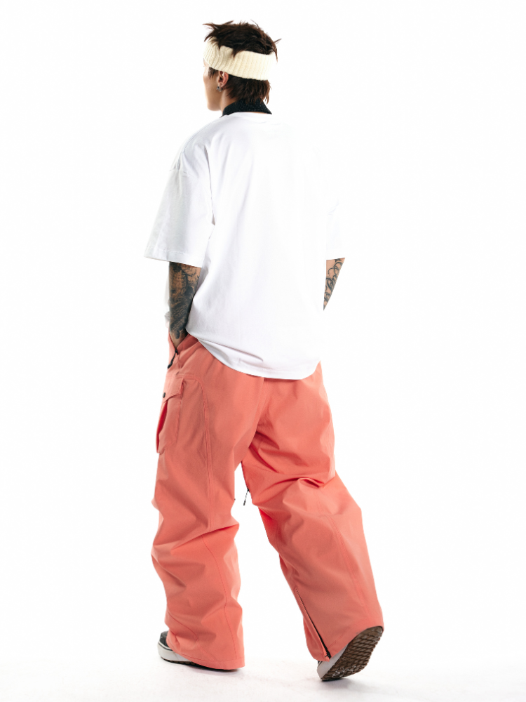Coral Pink 20K/25K 2-Layer Cargo Snow Pants - Men's | LITAN