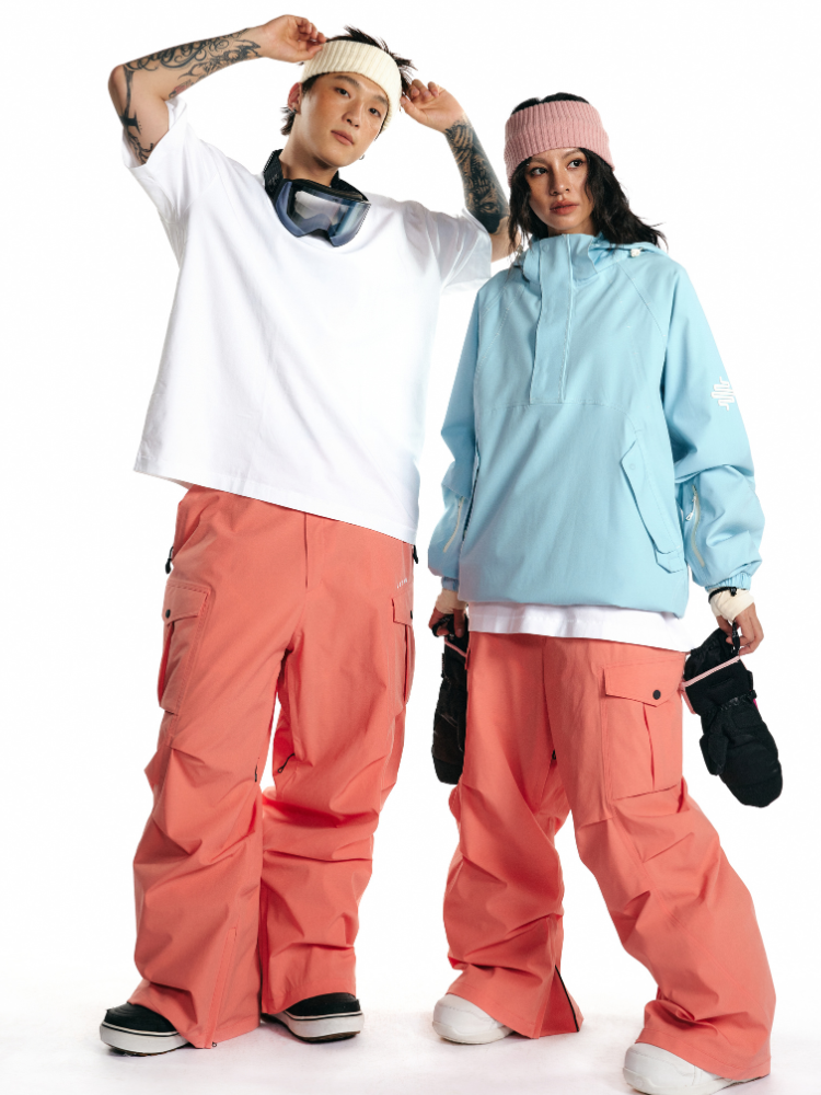 Coral Pink 20K/25K 2-Layer Cargo Snow Pants - Men's | LITAN