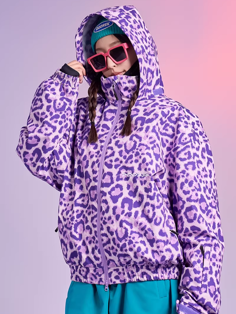 20K Leopard Print Snow Jacket – Unisex | Doorek