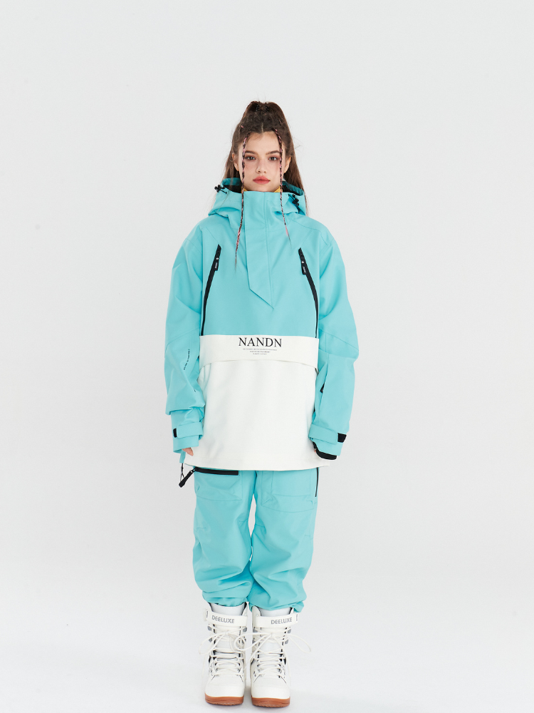 Insulated Colorblock Hooded Ski Jacket - Women's | NANDN