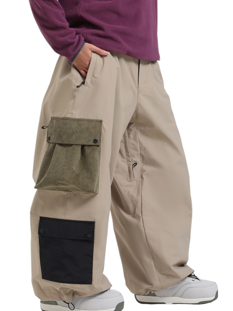 Color Block Double Cargo Snow Pants - Unisex | Gsou Snow