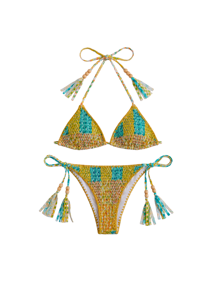 Tassel Tie Triangle Bikini Set - Women‘s | ChillHang