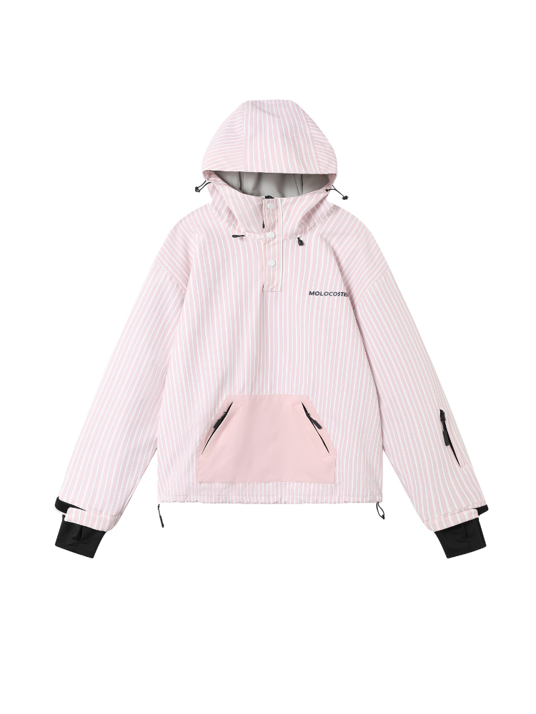 3L Striped Fleece Pullover Snow Jacket - Unisex | Molocoster