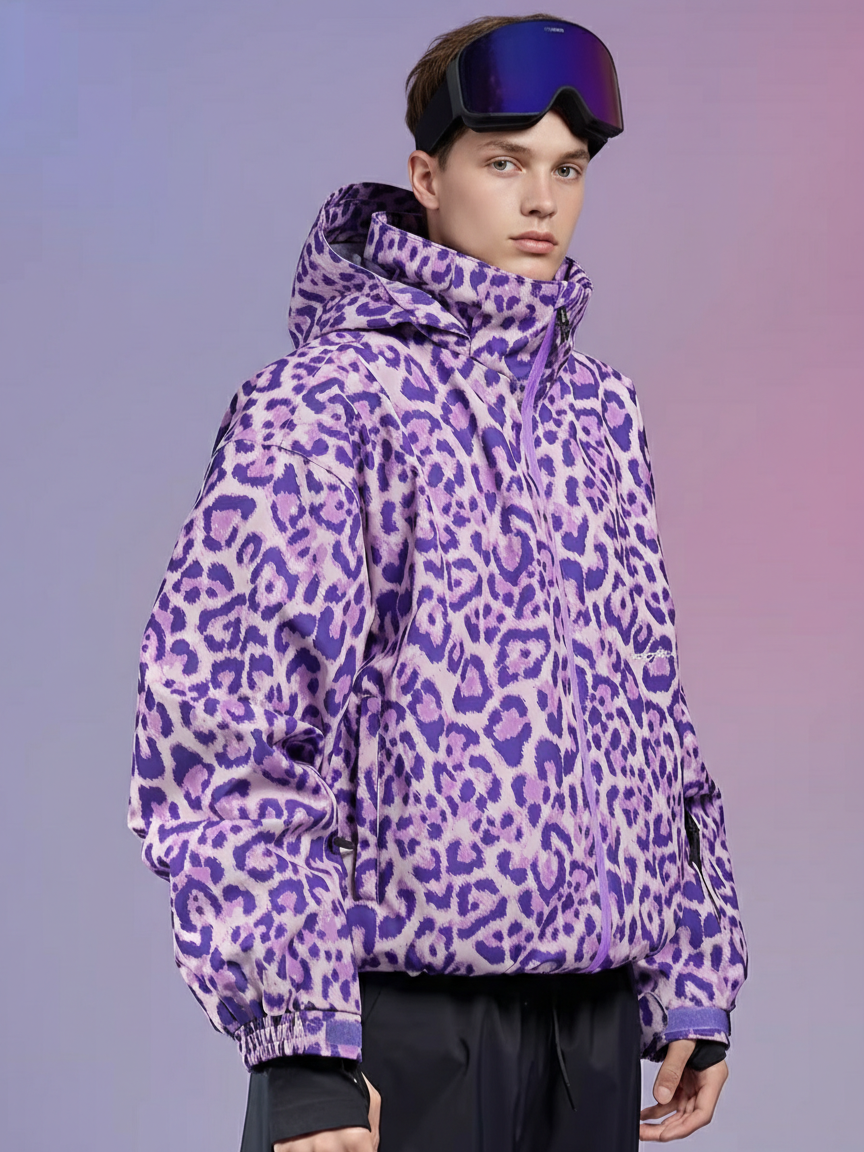 20K Leopard Print Snow Jacket – Unisex | Doorek