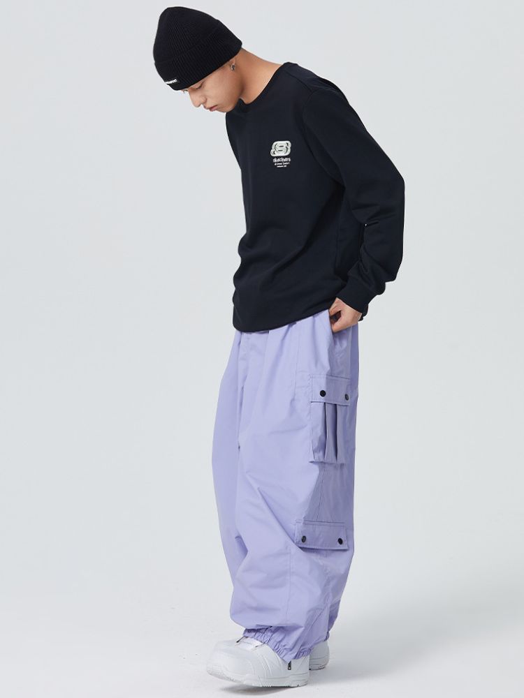 3L Monochrome Baggy Cargo Pants - Men's | Searipe