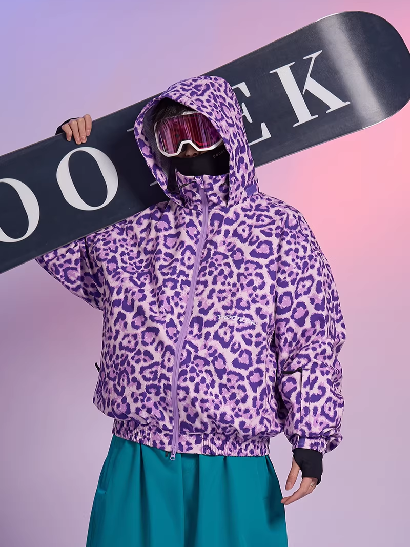 20K Leopard Print Snow Jacket – Unisex | Doorek