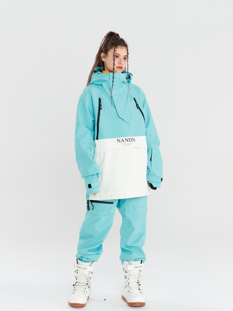 Insulated Colorblock Hooded Ski Jacket - Women's | NANDN