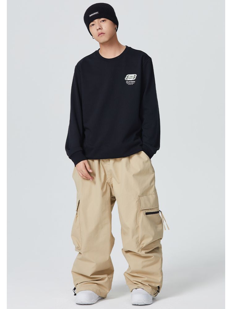 Zip Pocket Baggy Cargo Snowboard Pants - Men's | Searipe