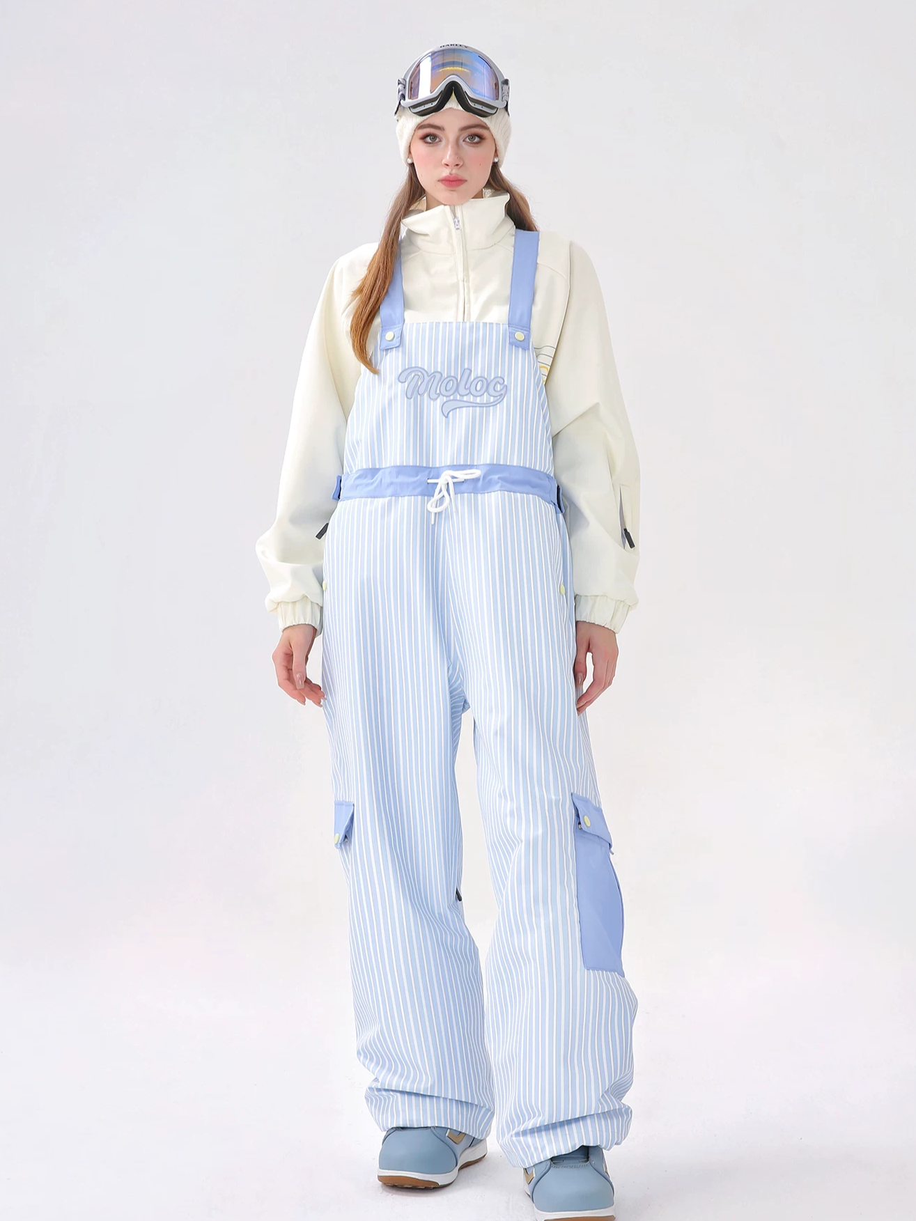 3L Striped Fleece Snow Bibs - Unisex| Molocoster