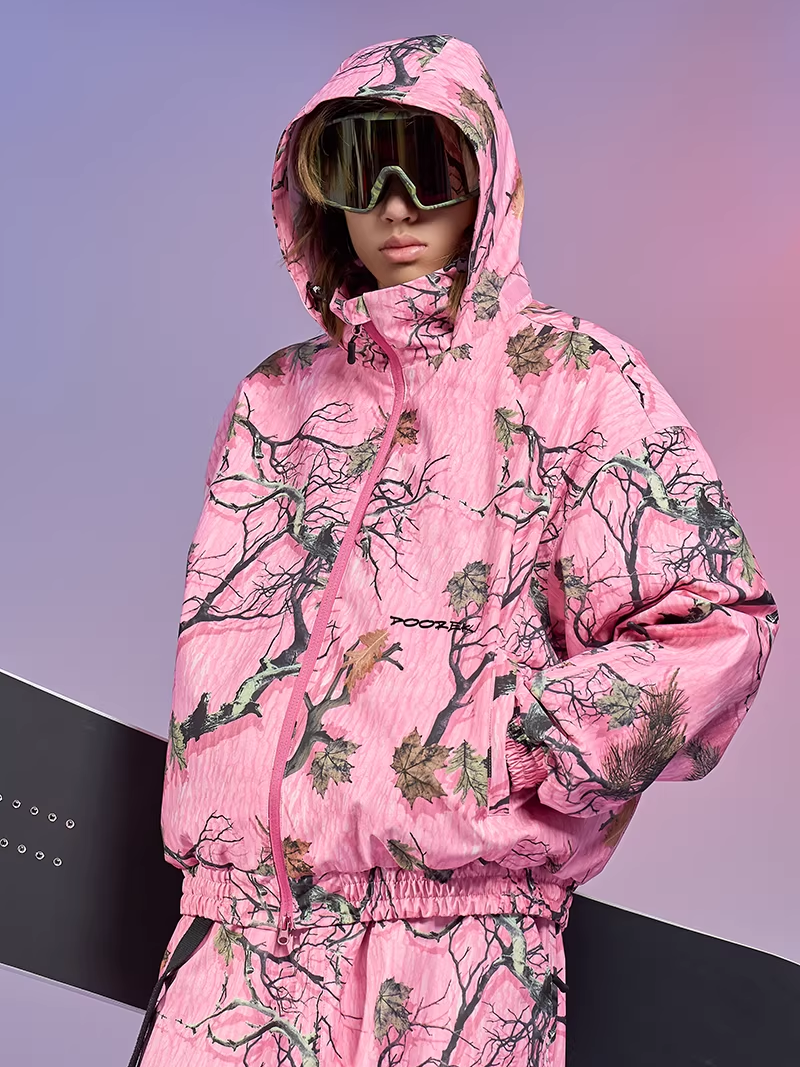 Pink Forest Camo Snowboard Jacket – Unisex | Doorek