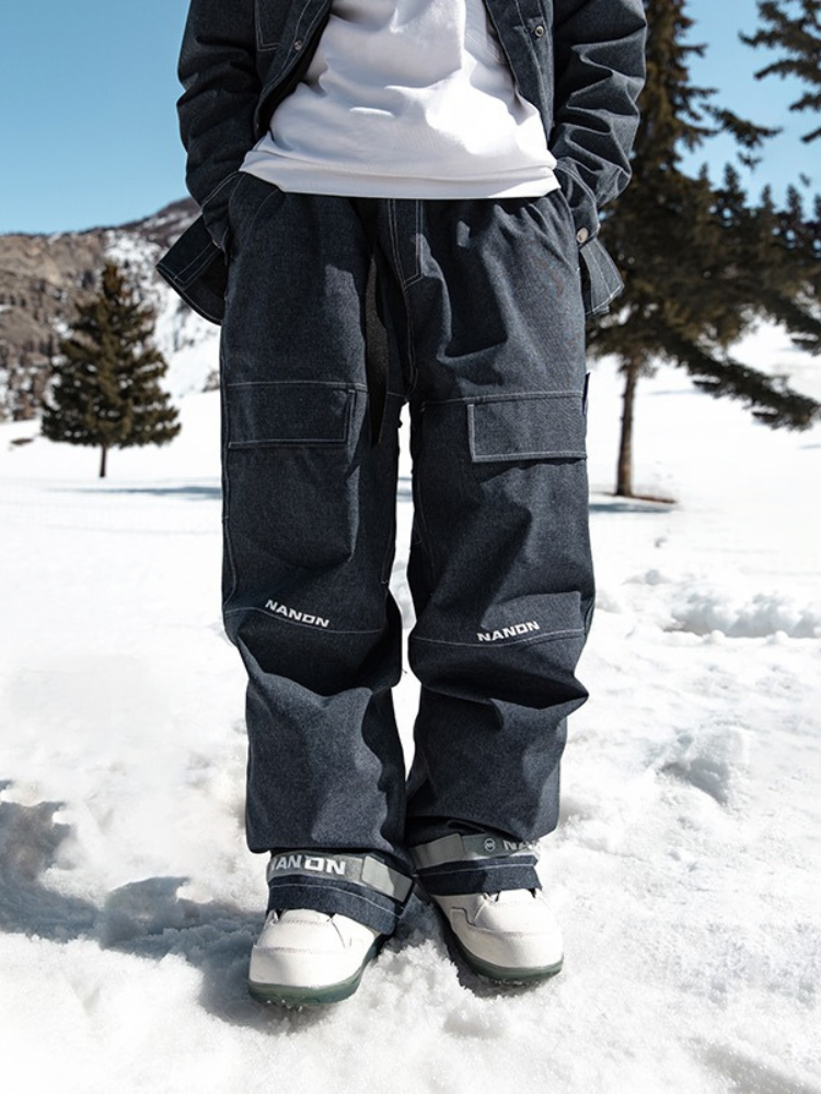 Denim-Look Baggy Snow Pants – Women's | NANDN