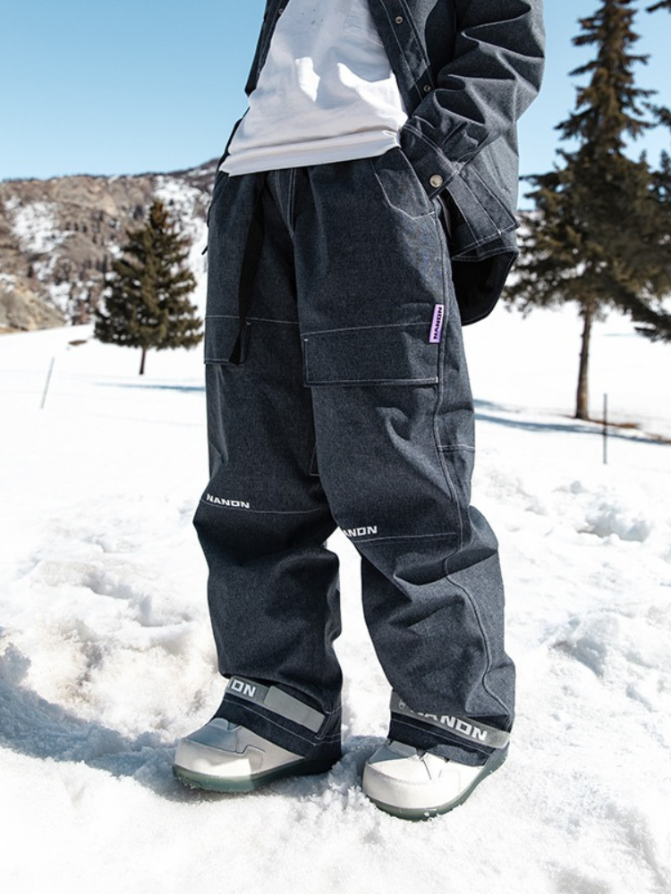 Denim-Look Baggy Snow Pants – Women's | NANDN