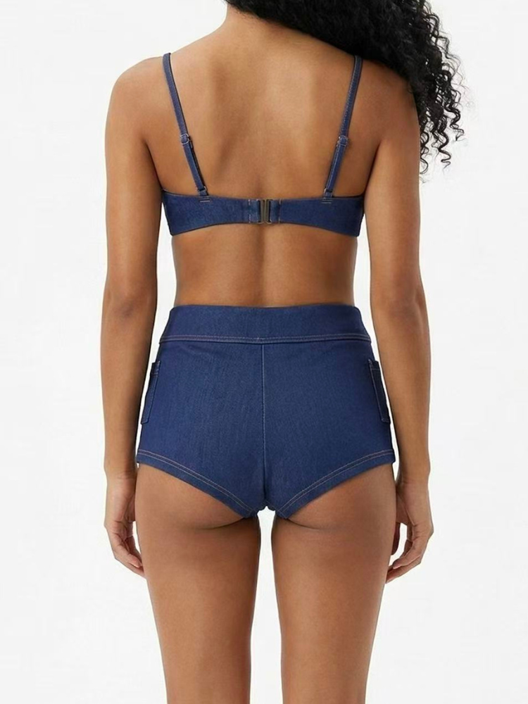 Sporty Color-Block Four-Way Stretch Bikini Set - Women's | ChillHang
