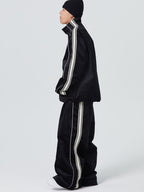Side Stripe Velvet Baggy Shell Snow Suit - Men's | Searipe
