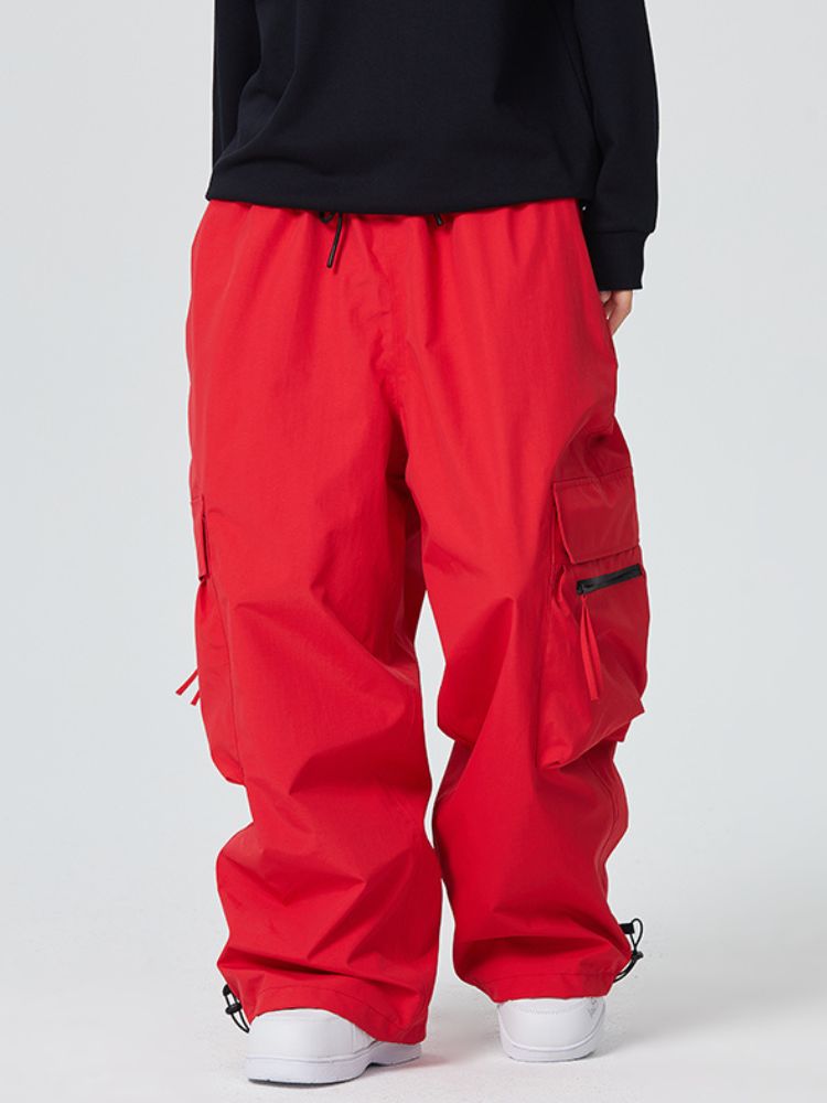 Zip Pocket Baggy Cargo Snowboard Pants - Men's | Searipe