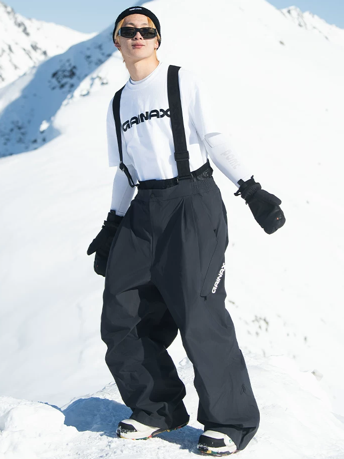3L XT3N Baggy Shell Snow Bib Pants – Unisex | GAINAX
