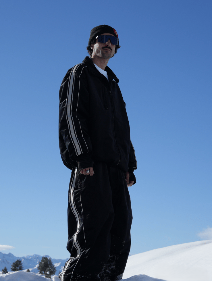 Side Stripe Velvet Baggy Shell Snow Suit - Men's | Searipe