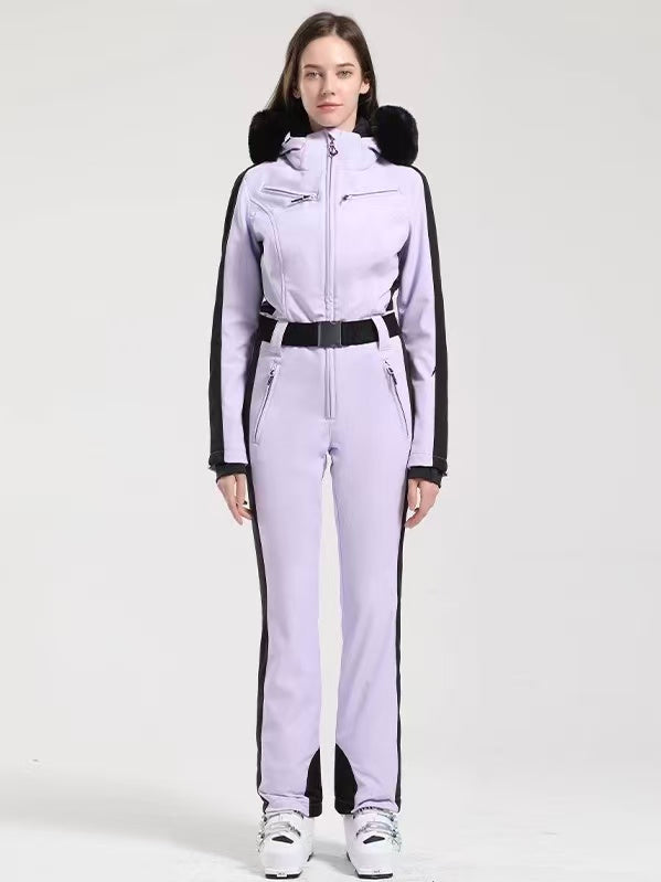 Classic Faux-Fur Ski Jumpsuit – Women's | Gsou Snow