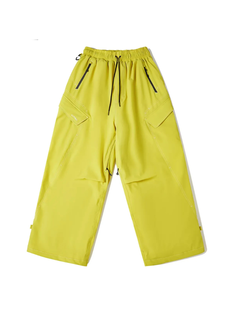 Bold Yellow 20K/25K Double-Layer Baggy Cargo Pants - Unisex | LITAN