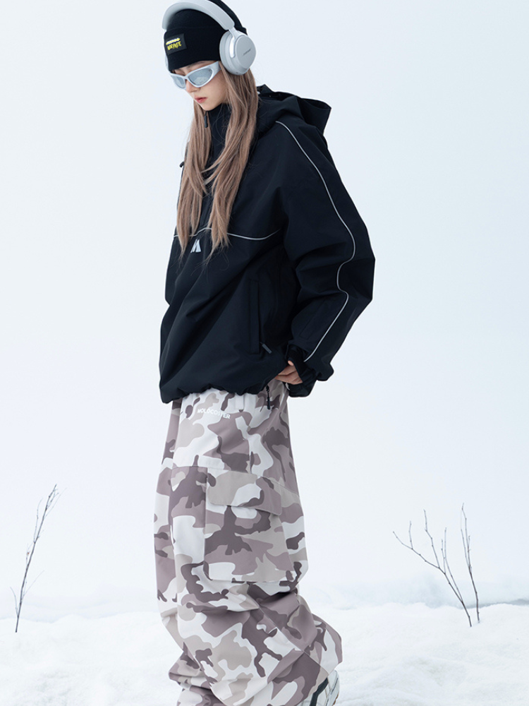 3L Camo Baggy Ski Pants – Unisex | Molocoster