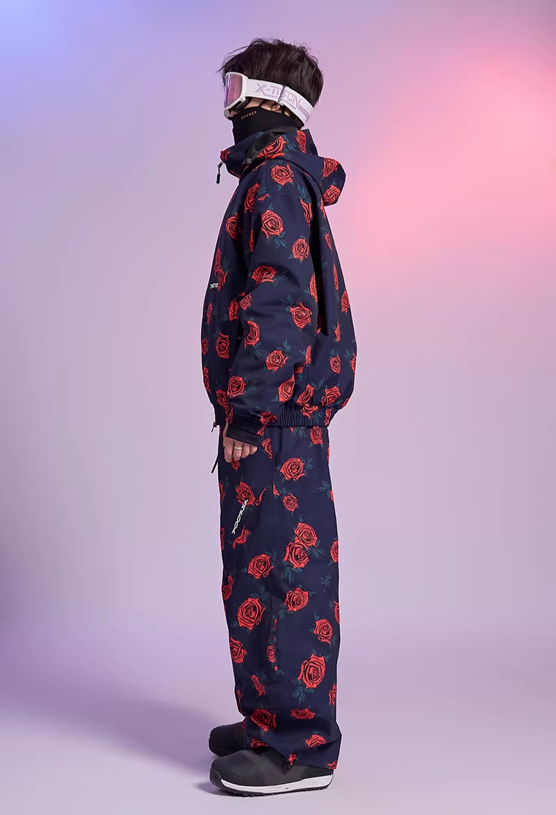 20K Waterproof Rose Camo Snowboard Jacket – Unisex | Doorek