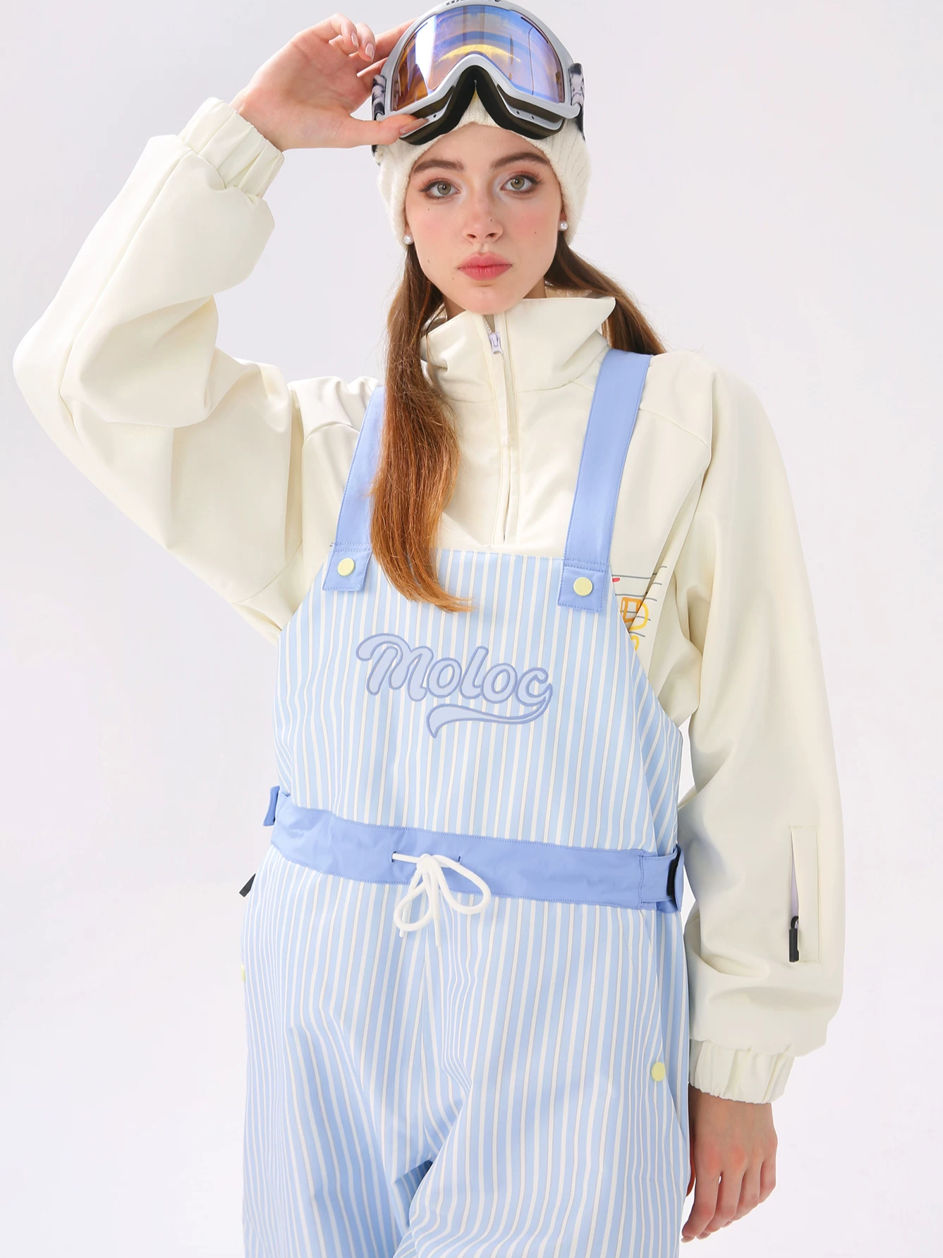 3L Striped Fleece Snow Bibs - Unisex| Molocoster