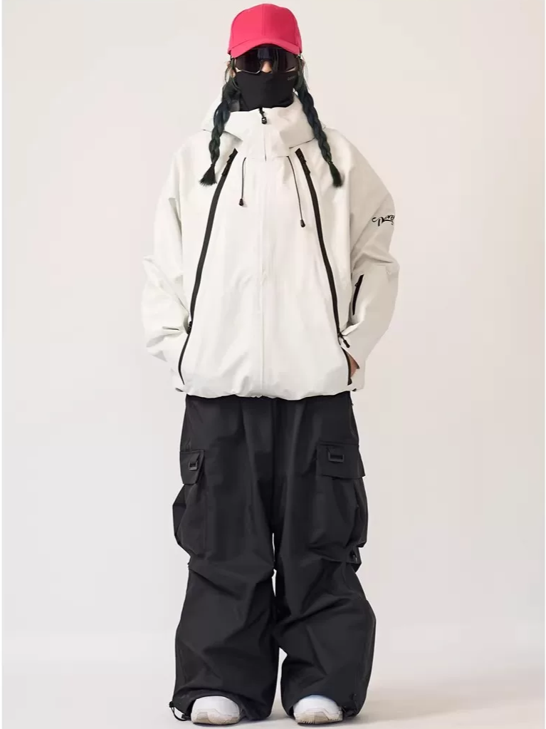 3L Waterproof Baggy Cargo Snow Pants – Unisex | Doorek