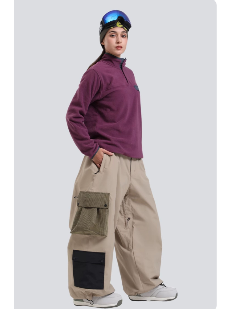 Color Block Double Cargo Snow Pants - Unisex | Gsou Snow