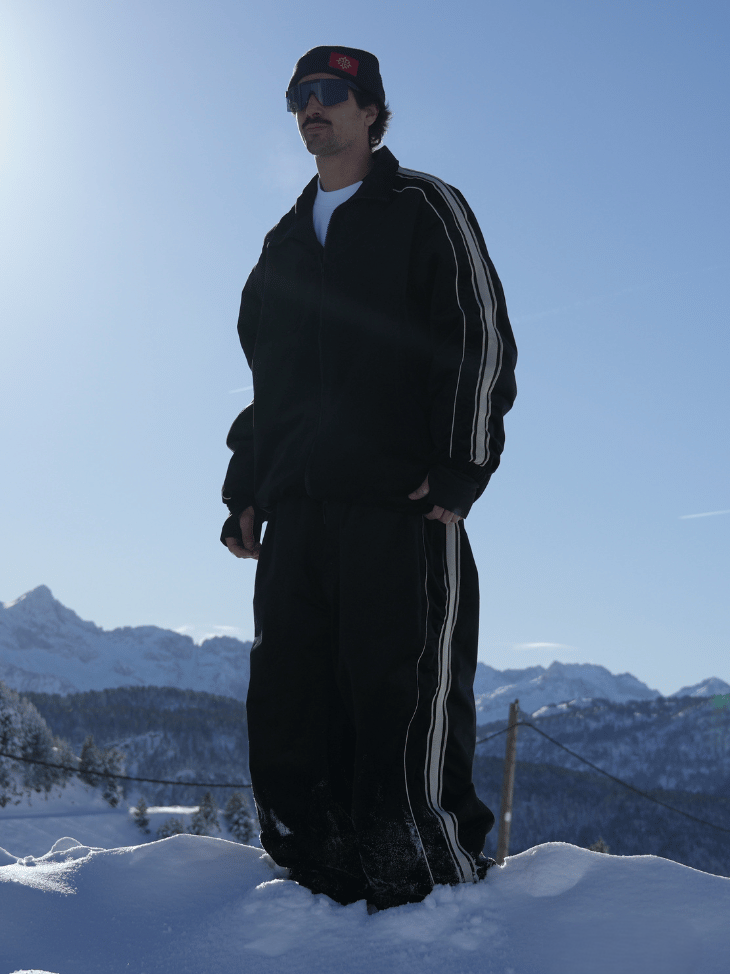 Side Stripe Velvet Baggy Shell Snow Suit - Men's | Searipe