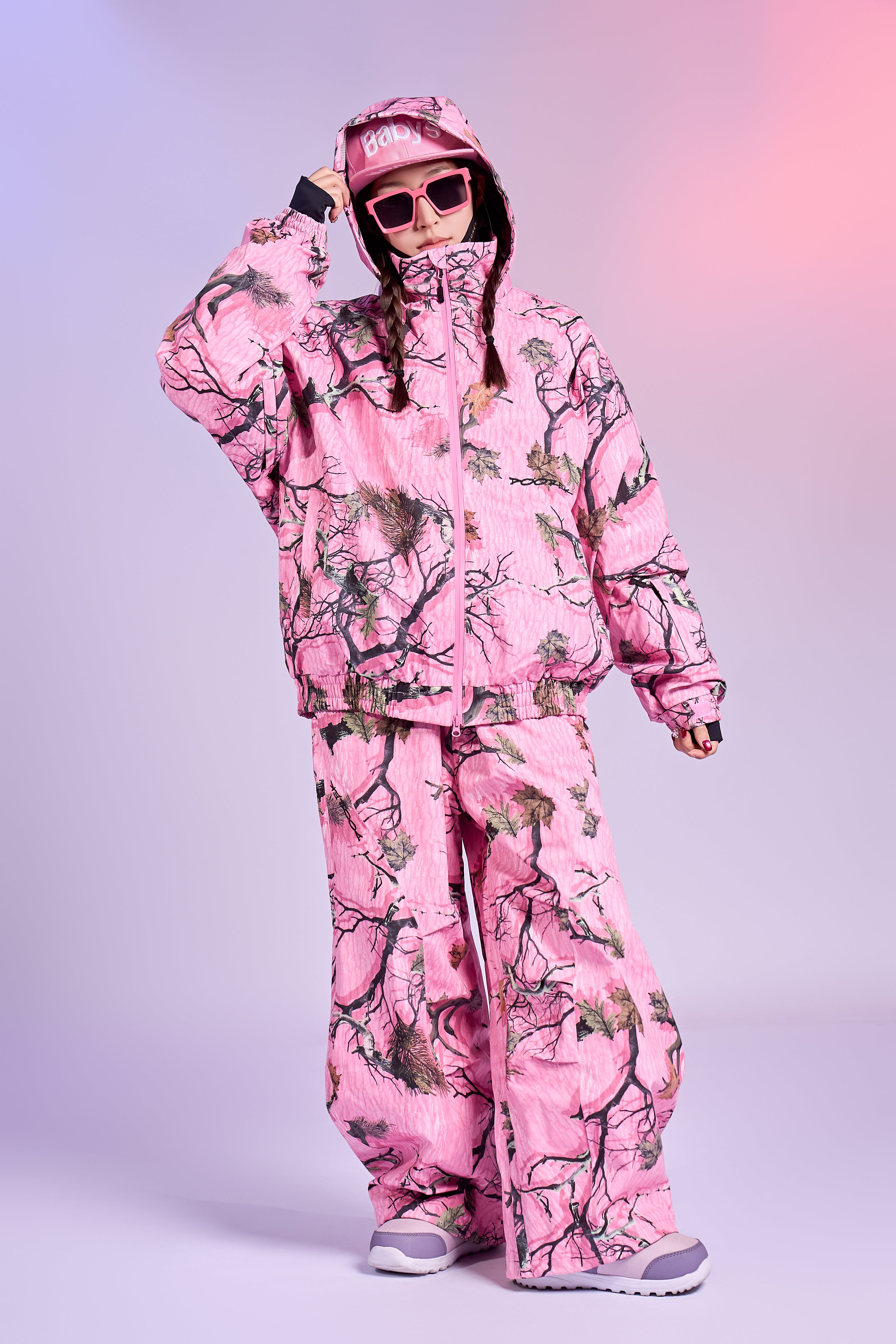 Pink Forest Camo Snowboard Jacket – Unisex | Doorek