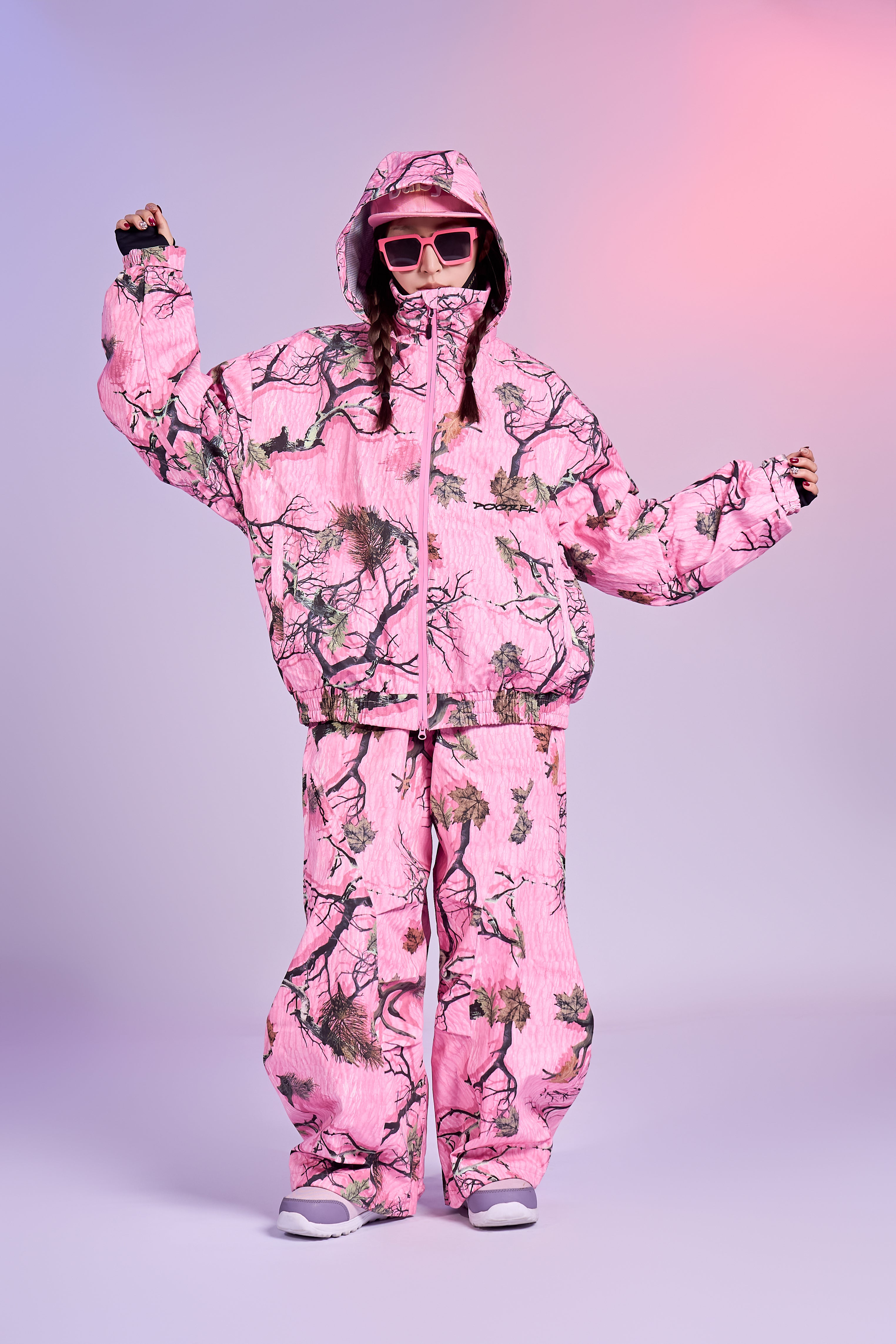 Pink Forest Camo Snowboard Pants – Unisex | Doorek