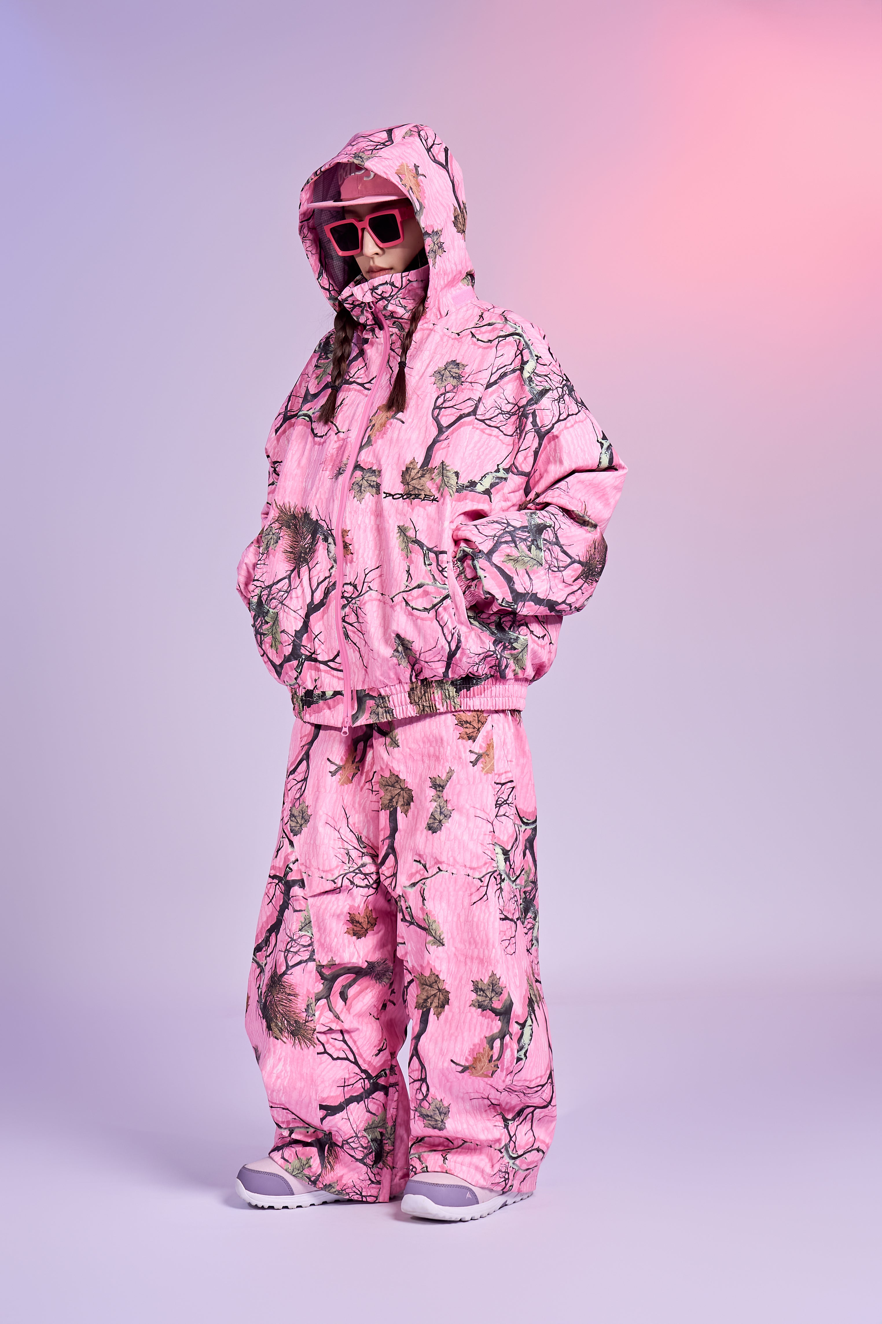 Pink Forest Camo Snowboard Pants – Unisex | Doorek