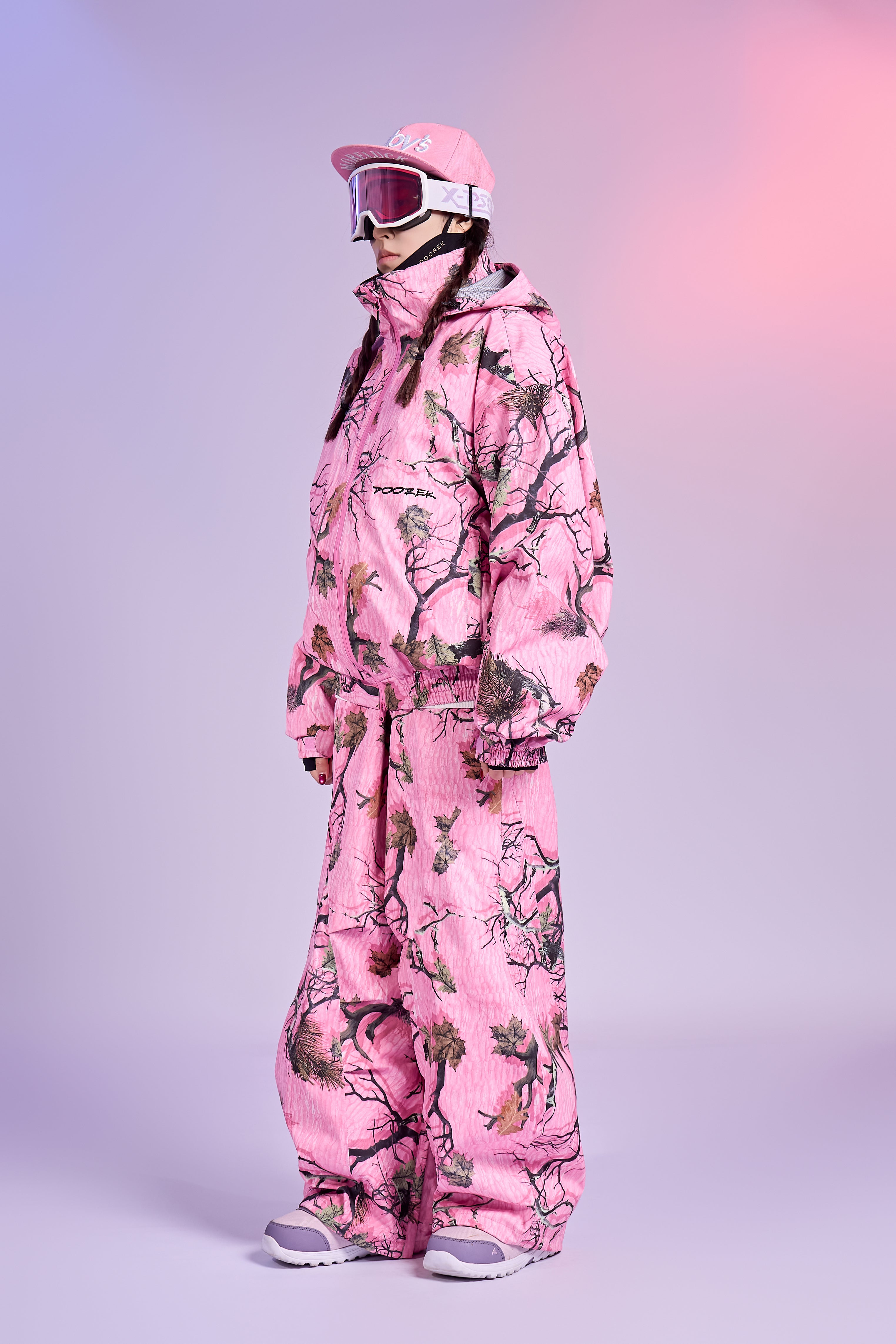 Pink Forest Camo Snowboard Pants – Unisex | Doorek