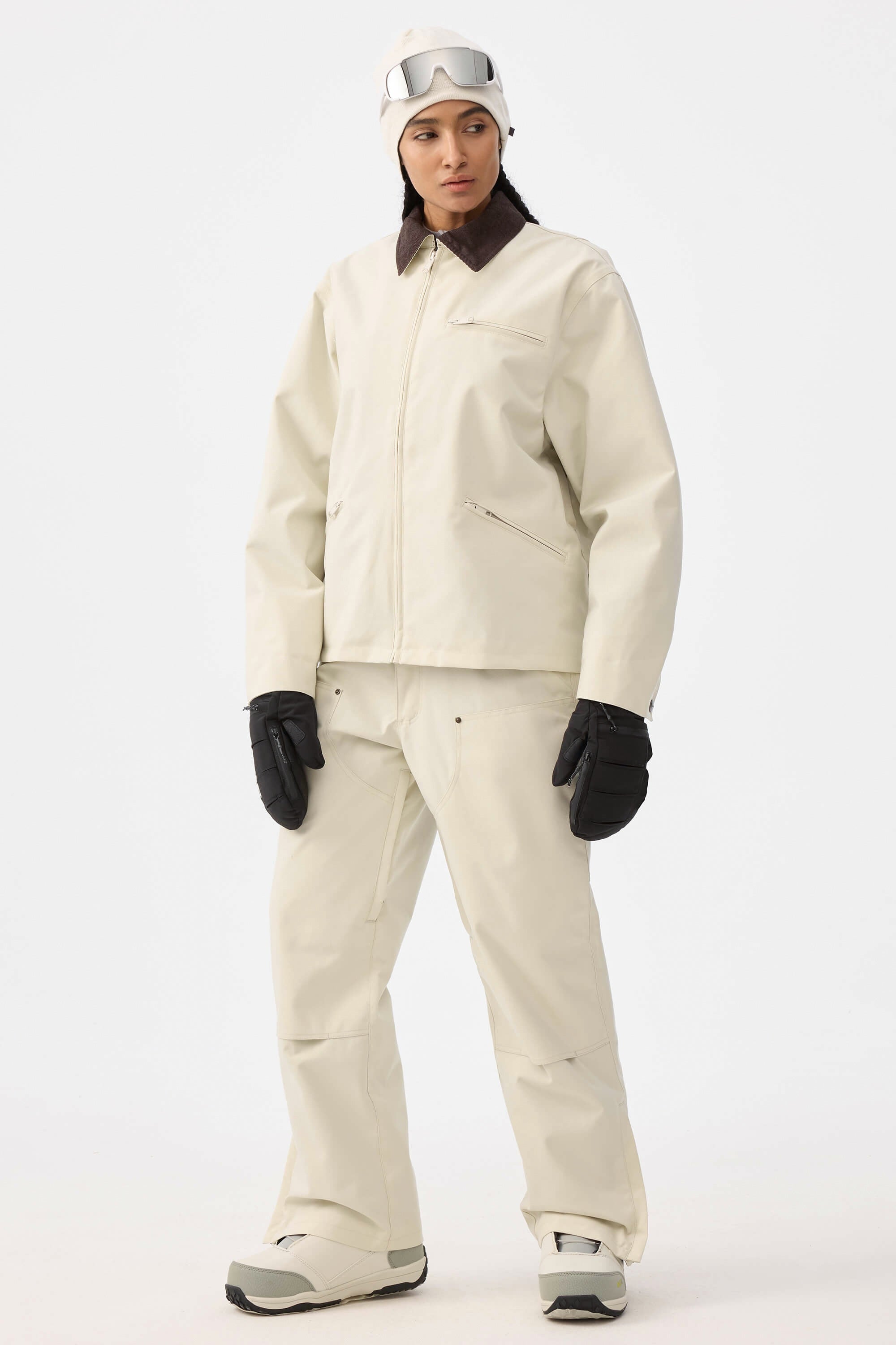 Boxy Modern Barn Corduroy-Collar Snow Jacket – Unisex | Gsou Snow