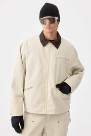 Boxy Modern Barn Corduroy-Collar Snow Jacket – Unisex | Gsou Snow