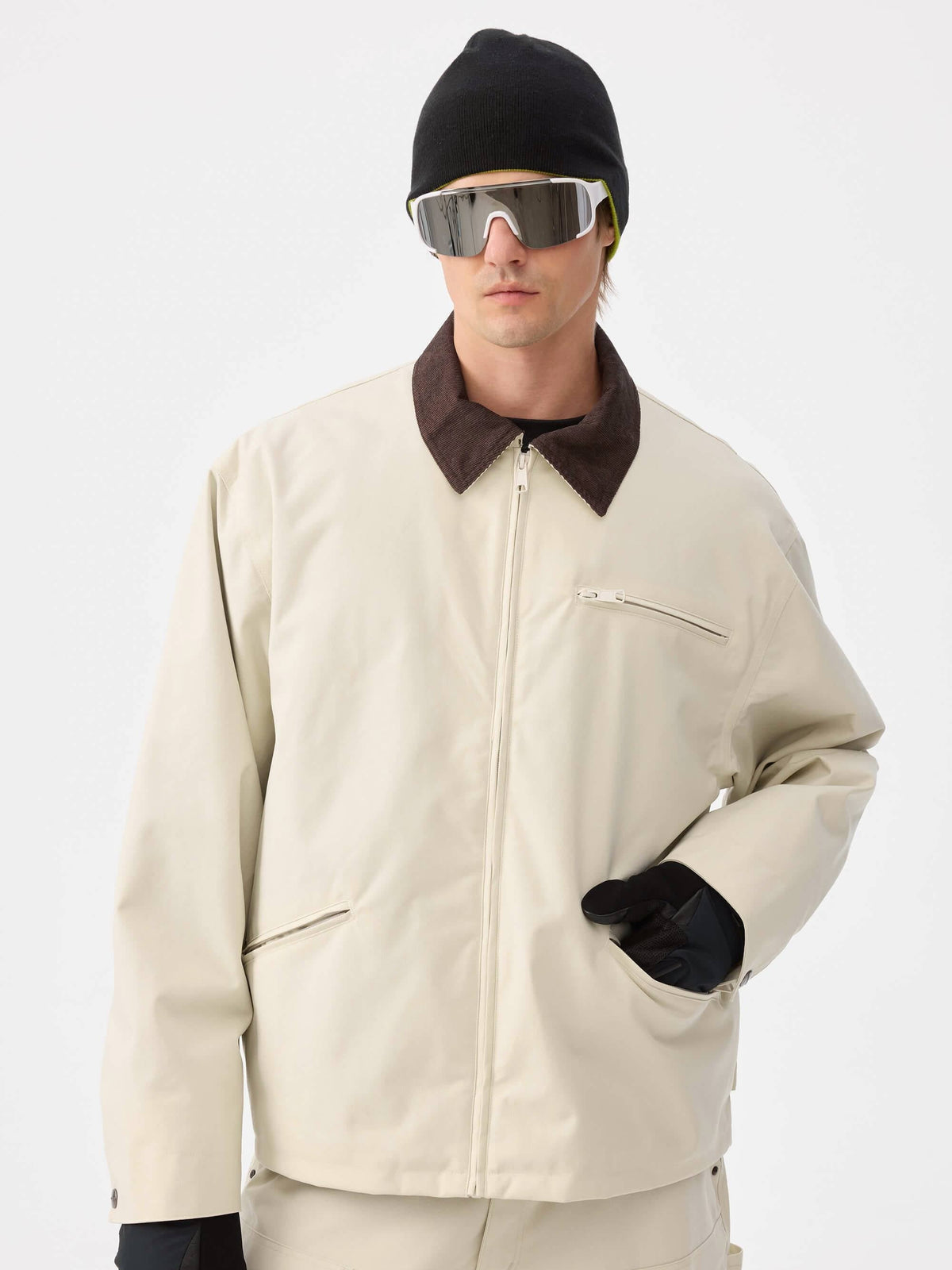 Boxy Modern Barn Corduroy-Collar Snow Jacket – Unisex | Gsou Snow