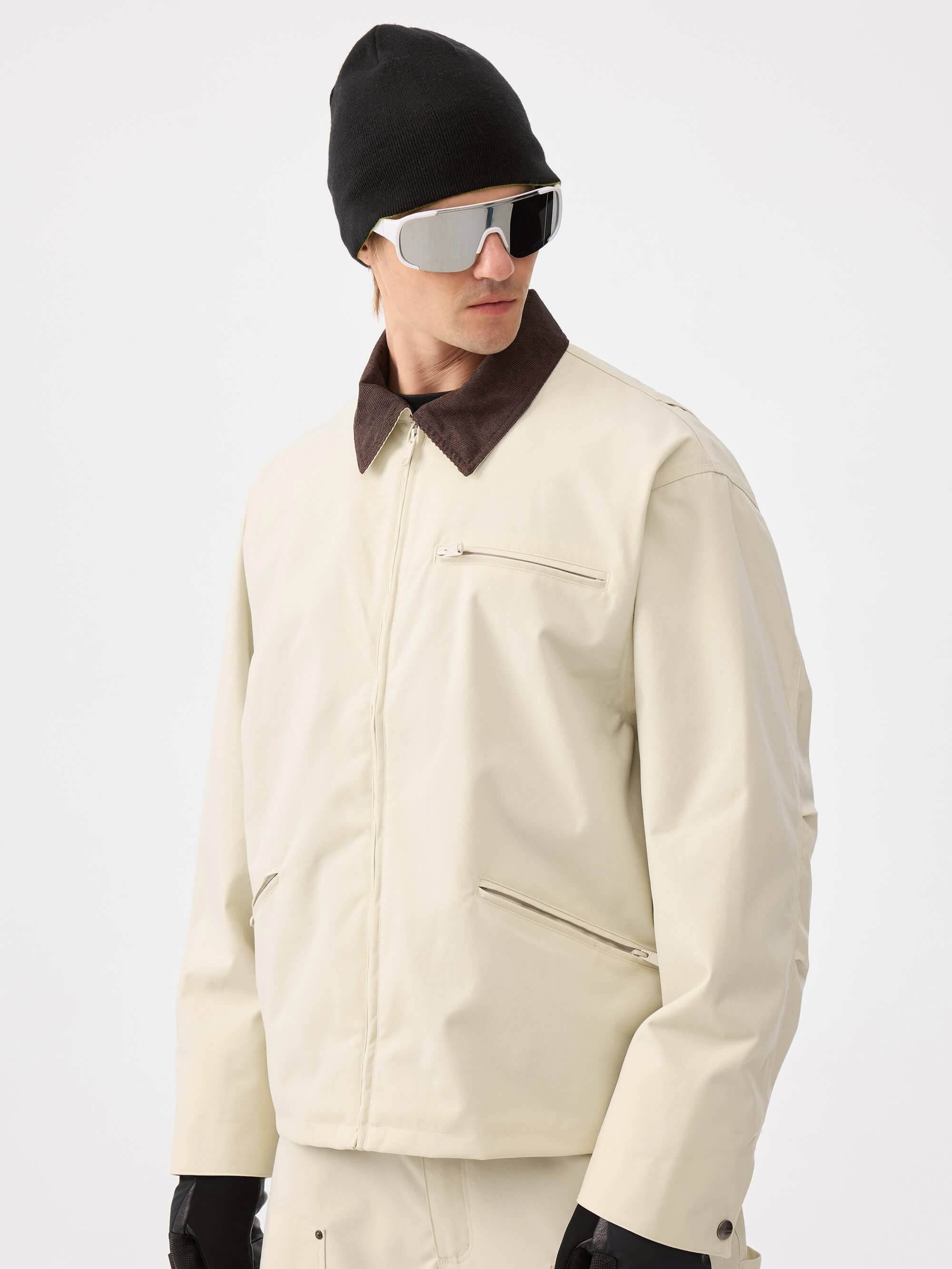 Boxy Modern Barn Corduroy-Collar Snow Jacket – Unisex | Gsou Snow