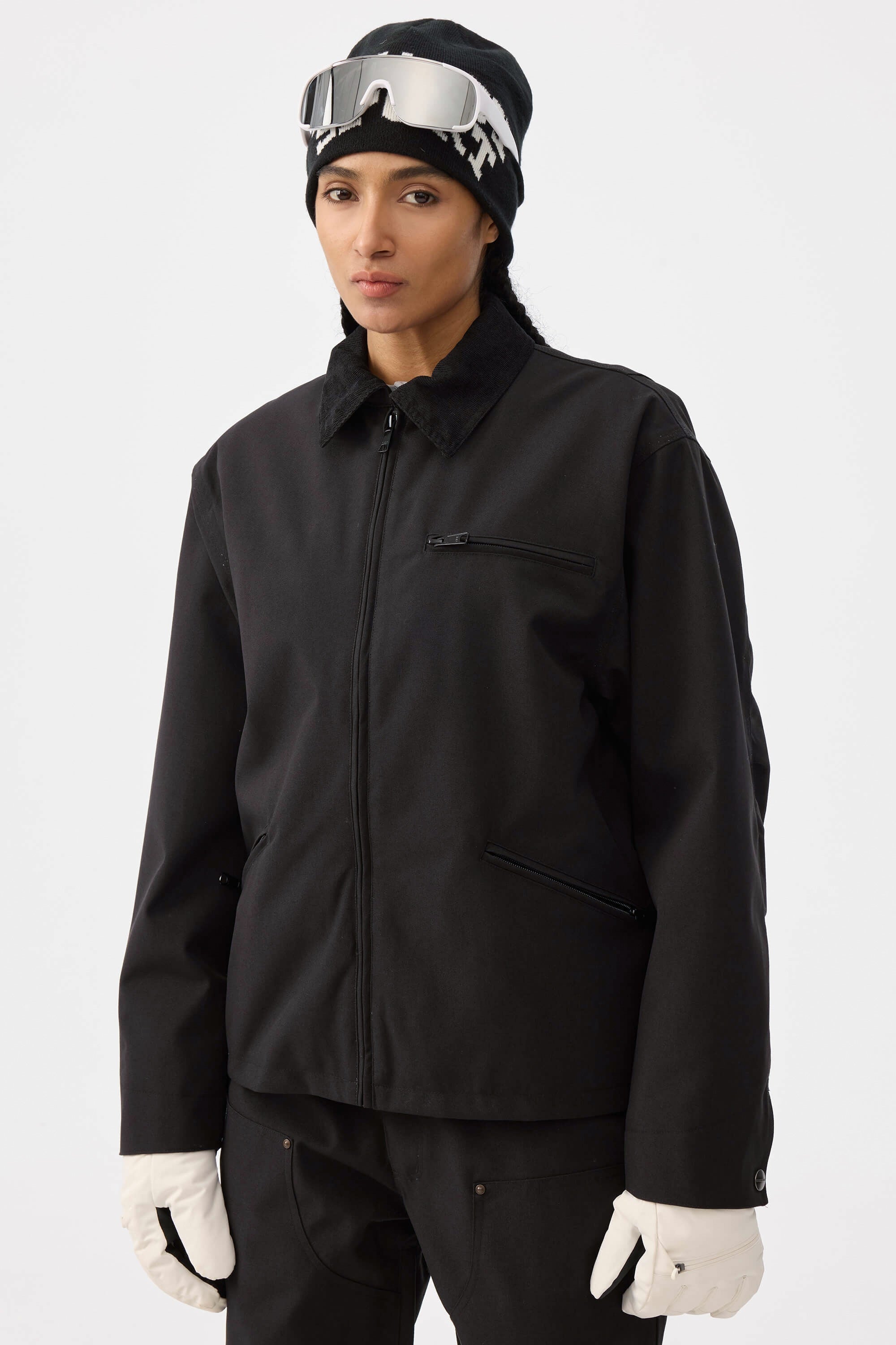 Boxy Modern Barn Corduroy-Collar Snow Jacket – Unisex | Gsou Snow