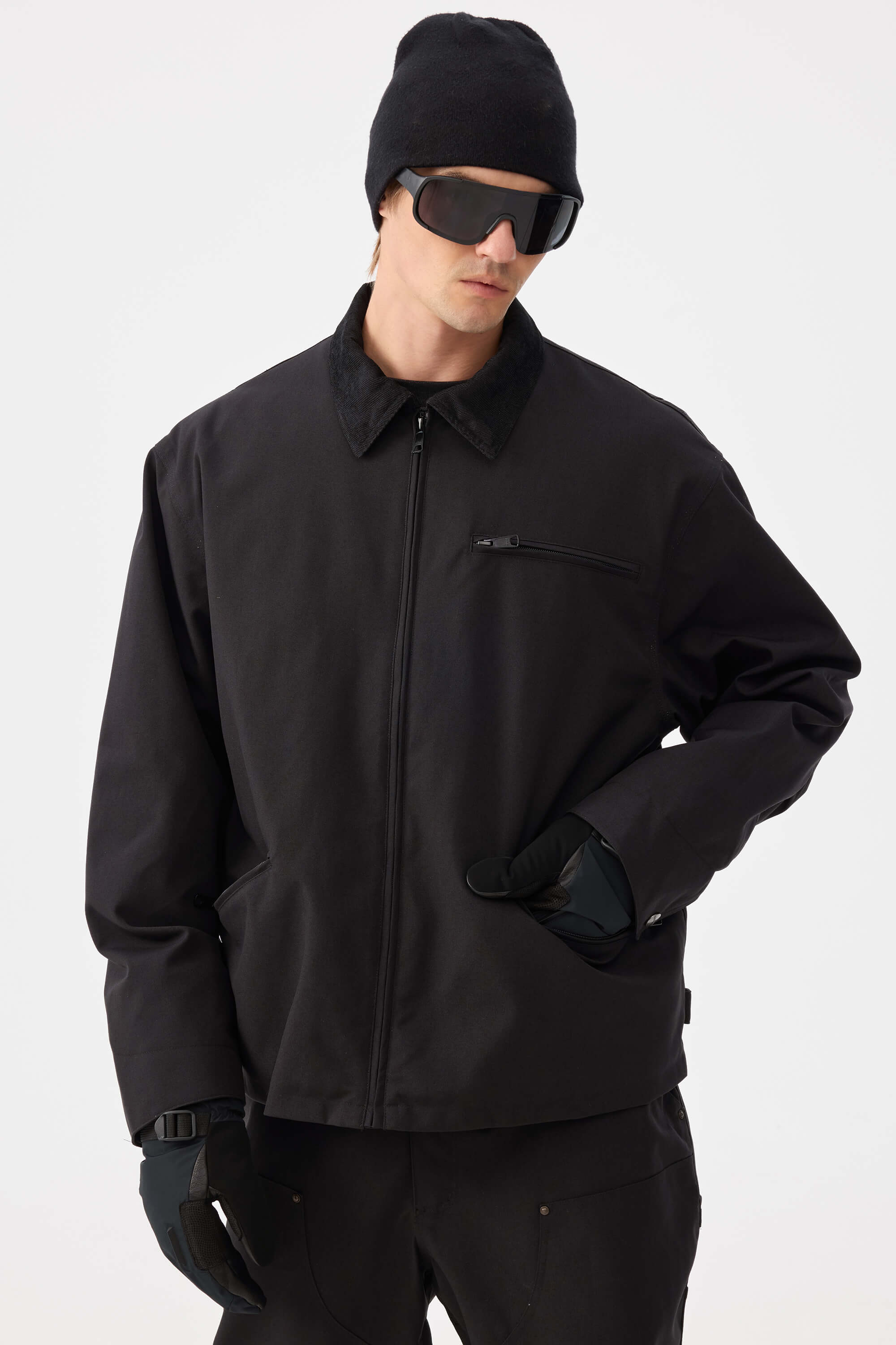 Boxy Modern Barn Corduroy-Collar Snow Jacket – Unisex | Gsou Snow