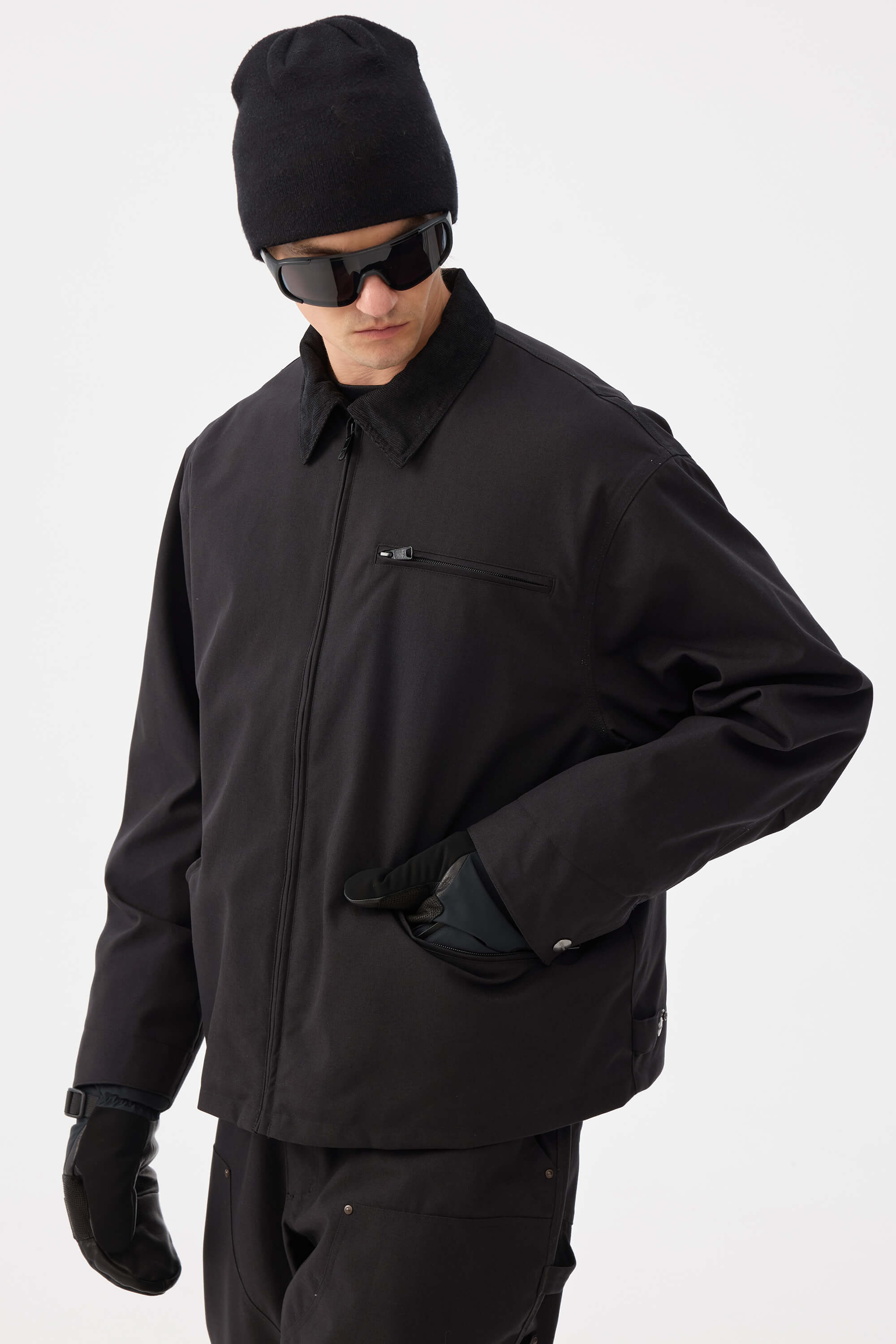 Boxy Modern Barn Corduroy-Collar Snow Jacket – Unisex | Gsou Snow