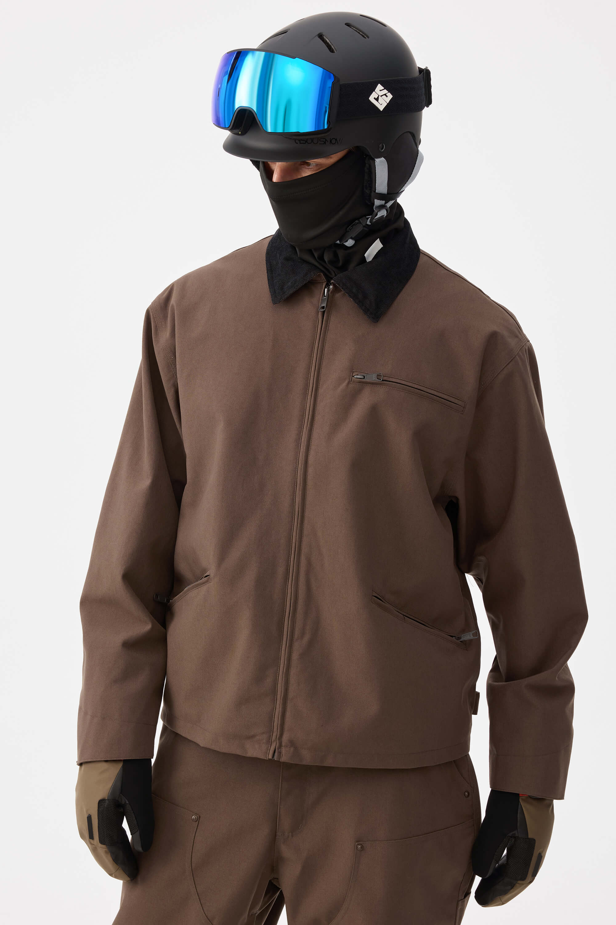 Boxy Modern Barn Corduroy-Collar Snow Jacket – Unisex | Gsou Snow