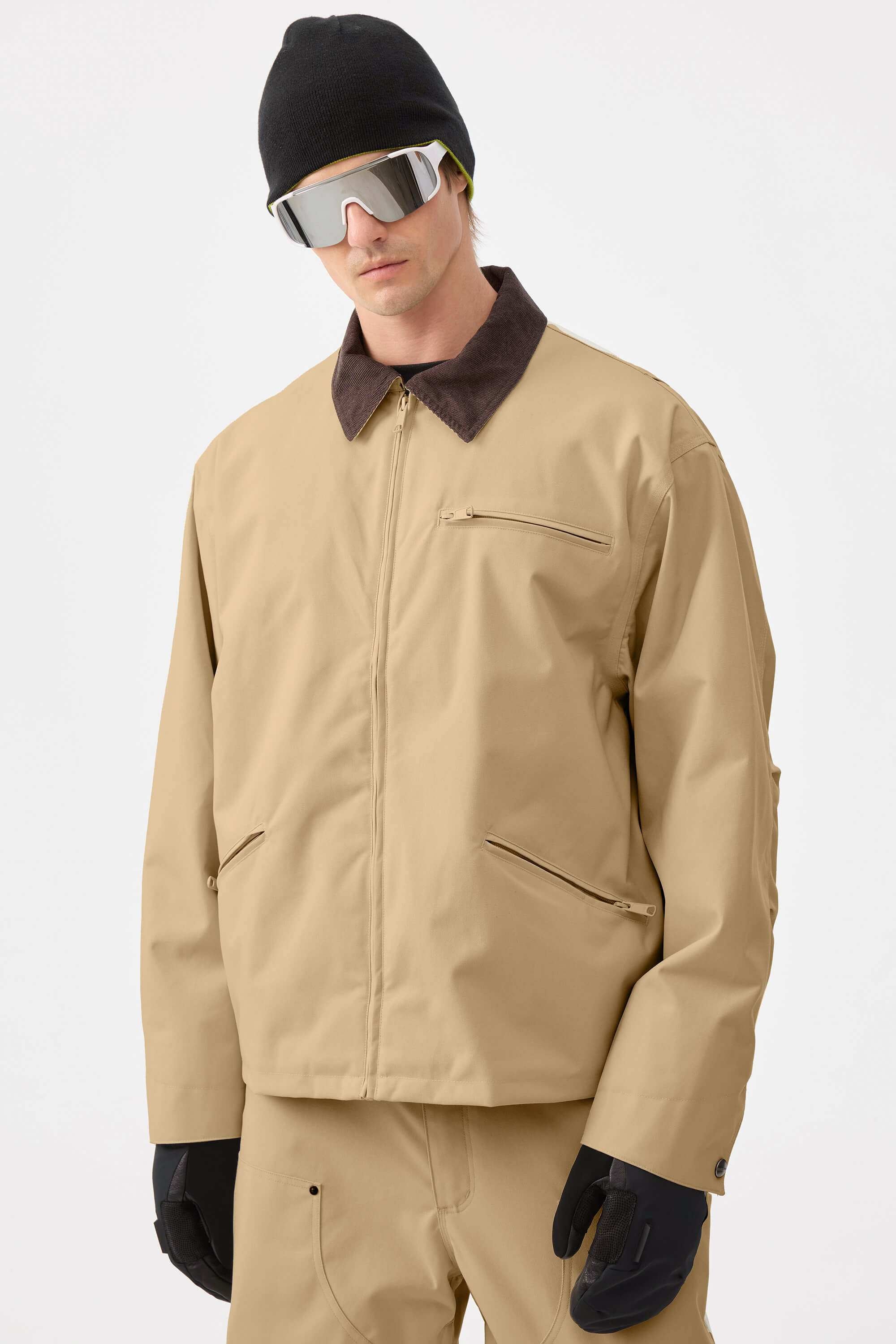 Boxy Modern Barn Corduroy-Collar Snow Jacket – Unisex | Gsou Snow