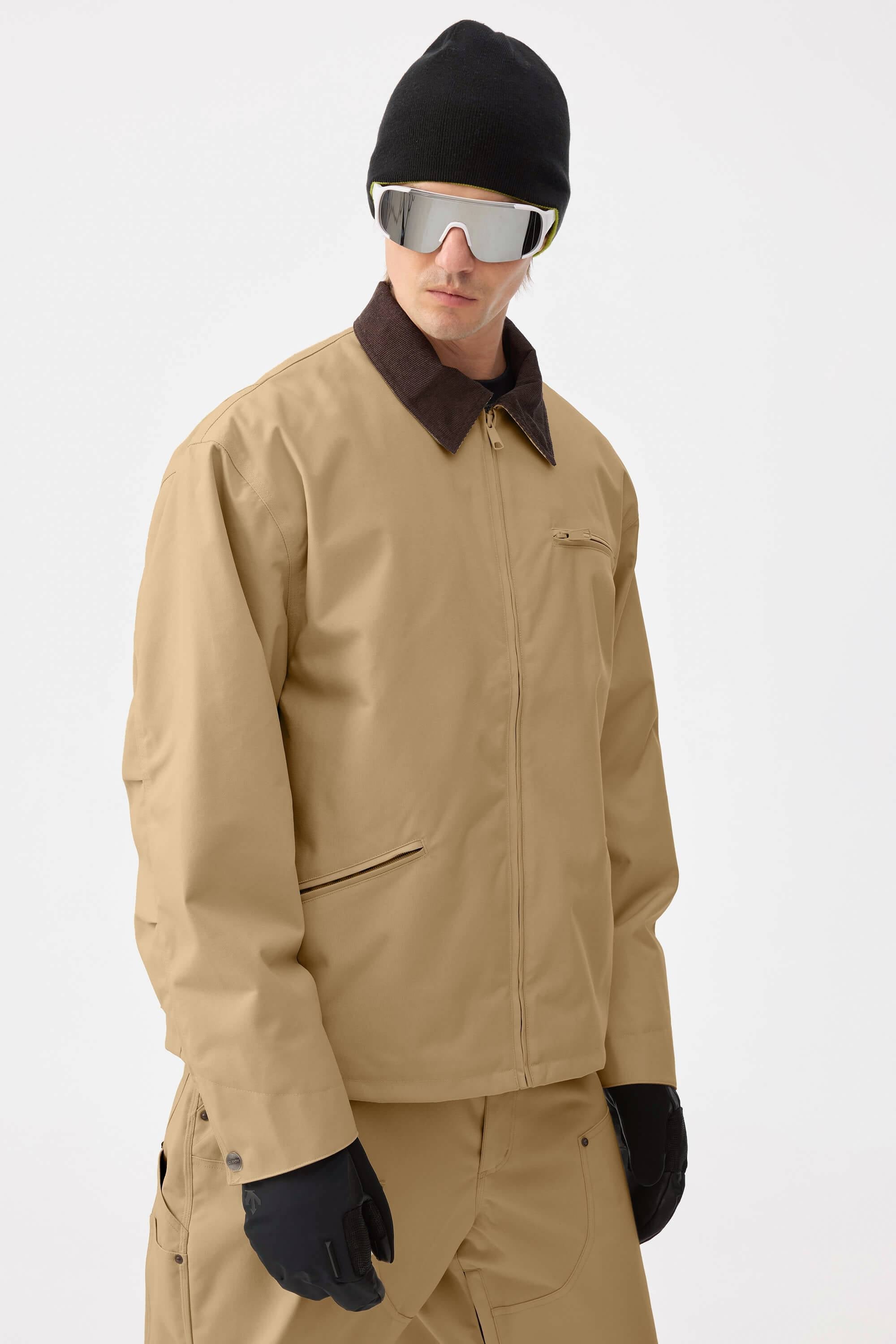 Boxy Modern Barn Corduroy-Collar Snow Jacket – Unisex | Gsou Snow