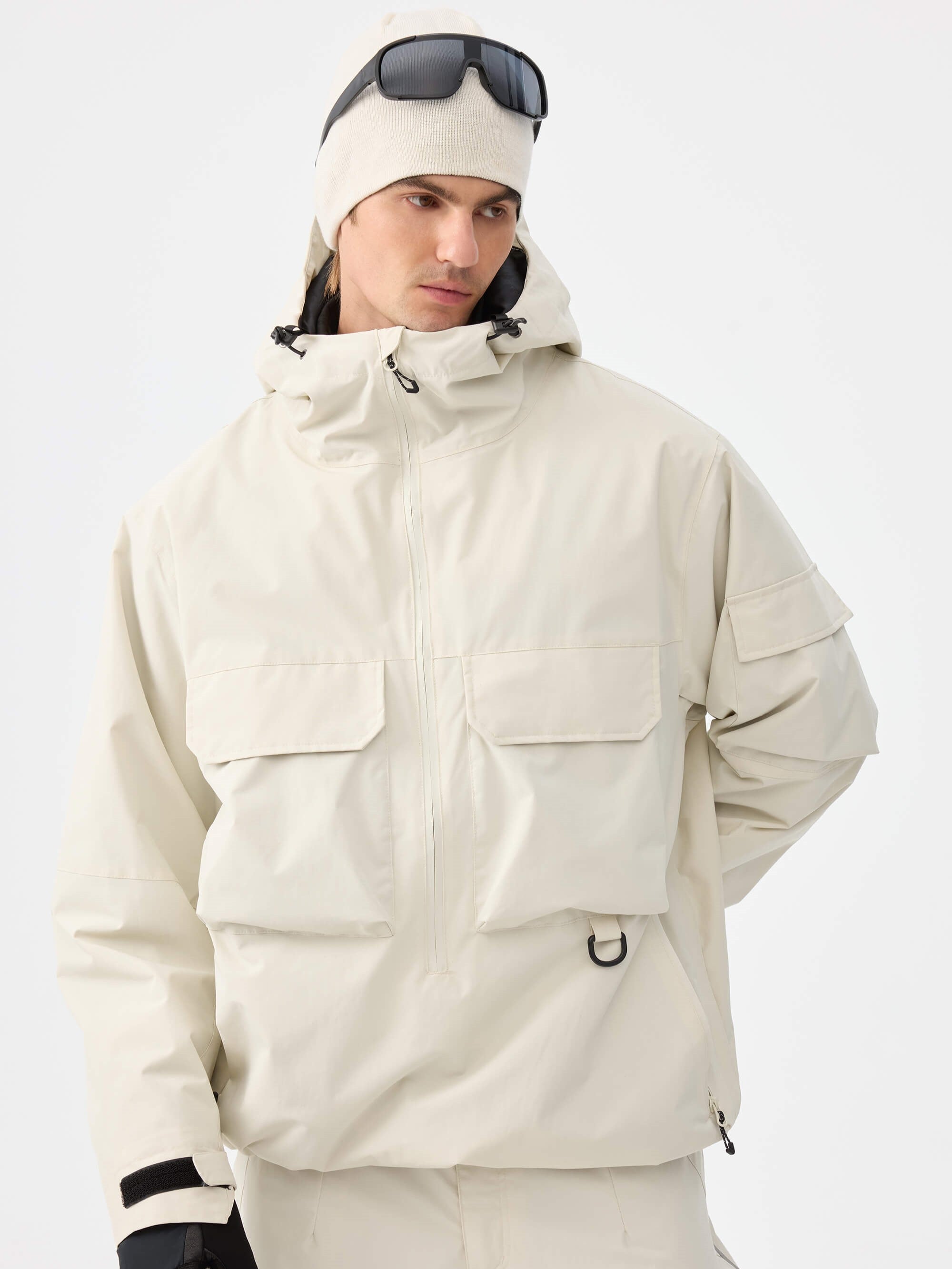 Techwear Half-Zip Insulated Anorak Snow Jacket – Unisex | Gsou Snow
