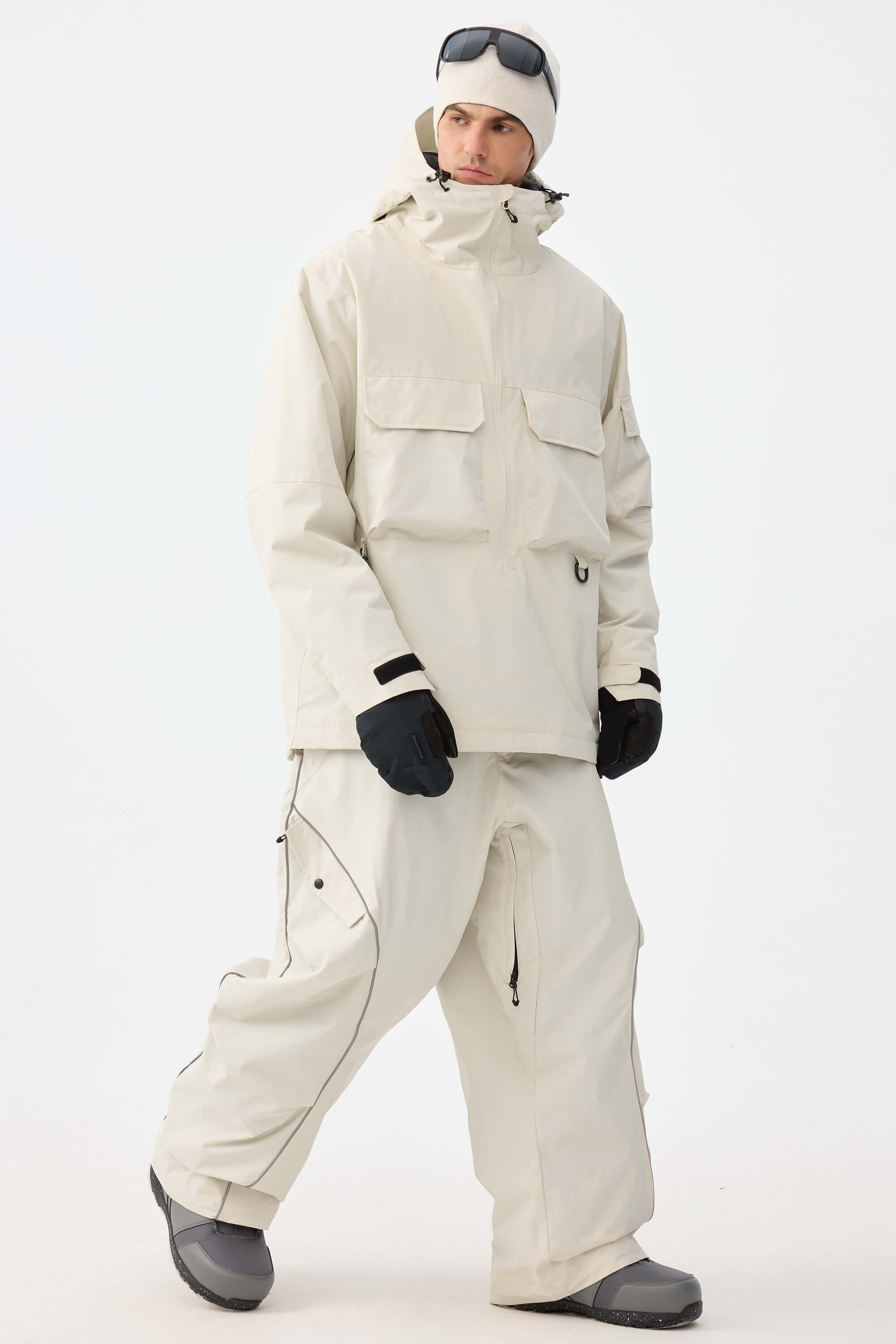 Techwear Half-Zip Insulated Anorak Snow Jacket – Unisex | Gsou Snow